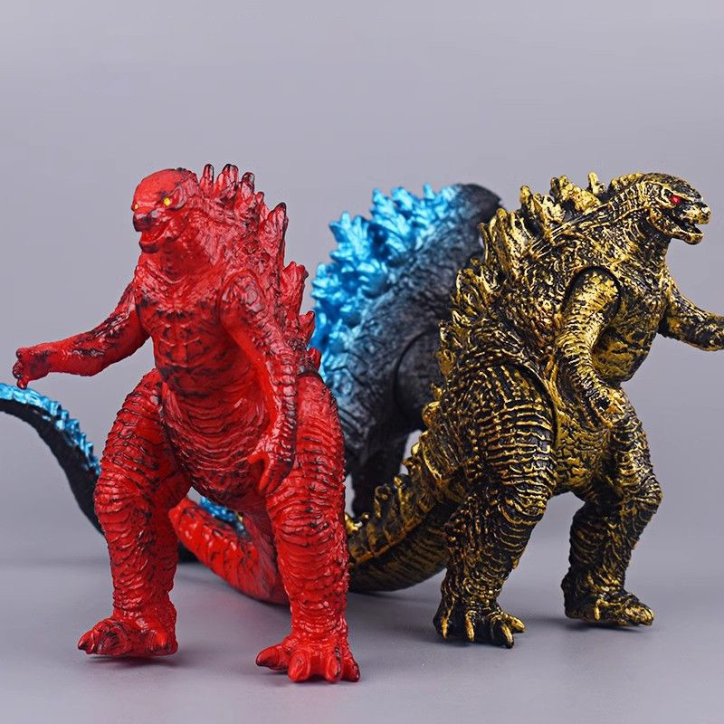 ภาพยนตร์ Furious Godzilla ของเล่น 22 ซม.ไดโนเสาร์ King Kong ยางนุ่ม Joint Movable ตุ๊กตาคอลเลกชันตัวเลขเดสก์ท็อปตกแต่ง - รูปที่ 6
