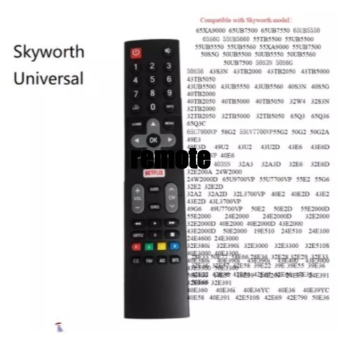 Skyworth Smart TV ที่เข้ากันได้กับ Skyworth TV Universal 55UB7500 50S5G 50UB5500 50UB5550 50UB5560 5