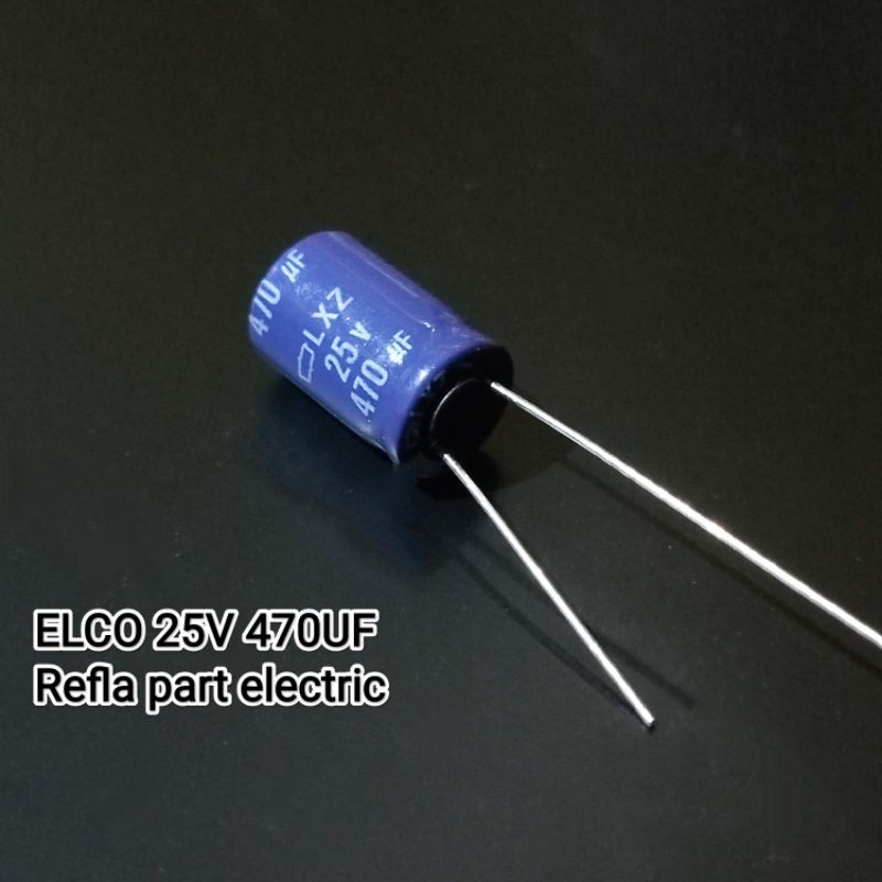 ELCO CAPACITOR 25V 470UF