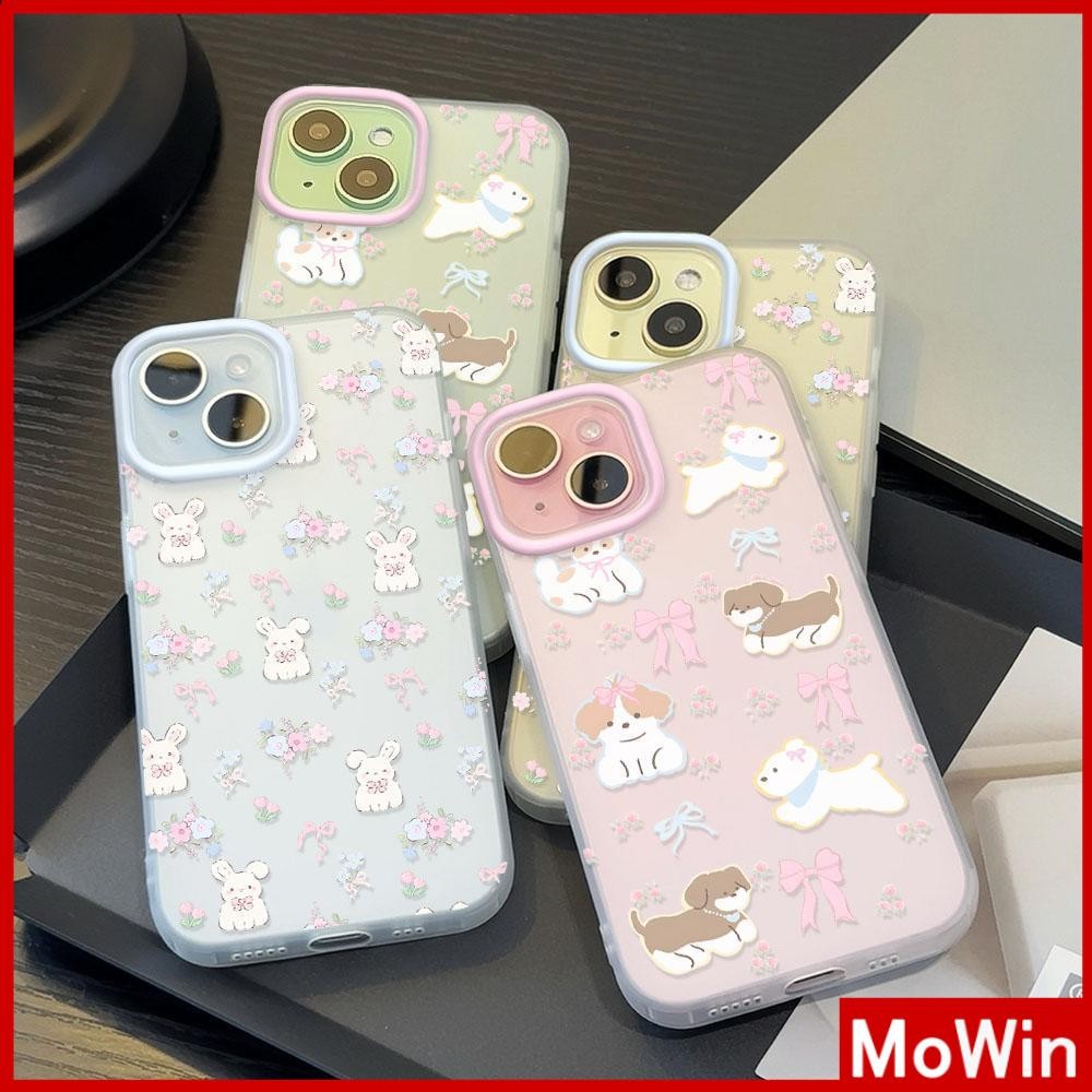 Movin - เคสใส iPhone16 11 Pro Max iPhone เคส TPU นิ่มป้องกันรอยนิ้วมือแบบด้าน การ์ตูนสัตว์สีสันสดใสน่ารัก Compatible With iPhone15 Pro max iPhone14 13 12 Pro max XS XR 7 8 Plus