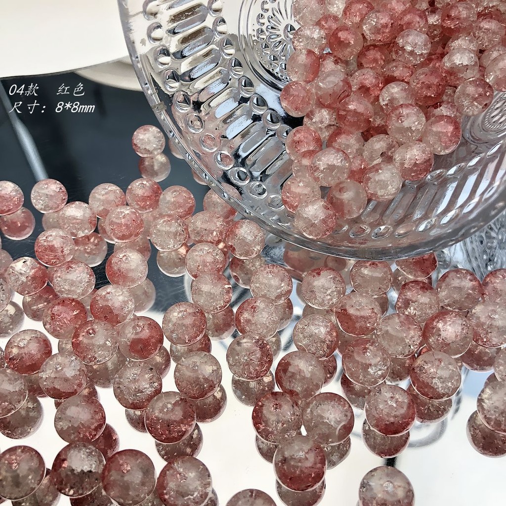 ลูกปัดแก้ว 20 ชิ้น ลูกปัดกระเทาะ ลูกปัดหยกเทียมแตก ลูกปัดหลวม ลูกปัดทำมือ DIY ลูกปัดสร้อยข้อมือ สร้อยคอ - รูปที่ 7