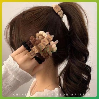 litai ยางเส้นใหญ่มัดแน่น ยางรัดผเกาหลี หนังยางมัดผมเส้นใหญ่แบบถัก มัดเน้นไม่กินผม