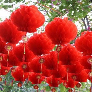 โคมไฟรังผึ้งจีนดั้งเดิมกันน้ำ, โคมไฟกระดาษสีแดงนำโชค สำหรับวันตรุษจีนตกแต่ง 2025, เทศกาลโคมไฟ, และพิธีแต่งงาน