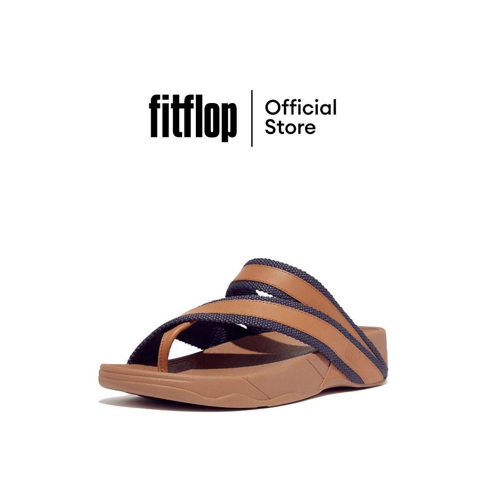 FITFLOP SLING WEBBING/LEATHER รองเท้าแตะแบบหูหนีบผู้ชาย รุ่น HB7-A69 สี DESERT TAN