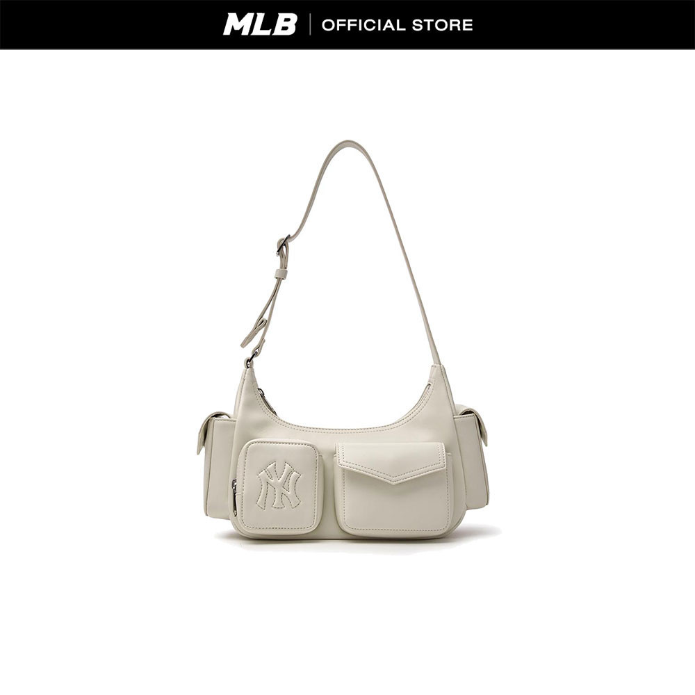 MLB กระเป๋าสะพาย ยูนิเซ็กส์ Multi Pocket Cargo Bag รุ่น 3ABQBV25N 50CRS สีครีม