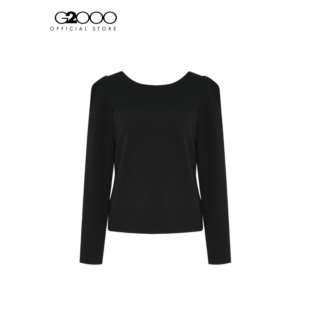 G2000 เสื้อเบลาส์ผ้ายืดสำหรับผู้หญิง ทรง Regular Fit รุ่น 3924174199 Black