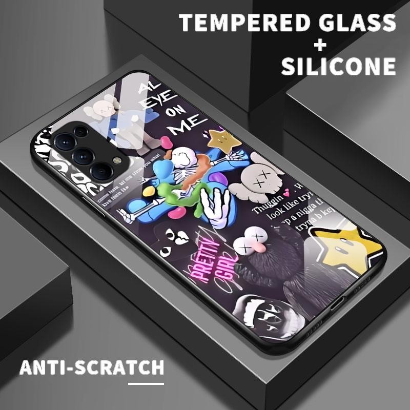 เหมาะสำหรับ OPPO Reno5 4G 5G Reno4 F Lite Reno2 Z Reno3 กรณีโทรศัพท์มือถือป้องกันรอยขีดข่วนหลักฐานเค