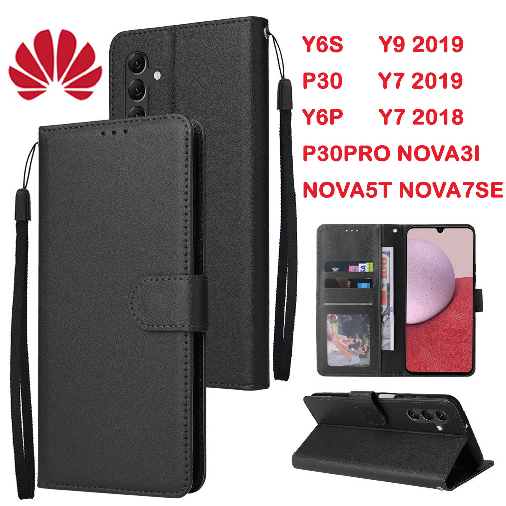 เคสฝาพับ ล็อคได้ BOSS เคสมีแม่เหล็ก สำหรับ HUAWEI NOVA7SE NOVA5T NOVA3I P30 P30PRO Y6S Y6P Y7 2018 Y7 2019 Y9 2019