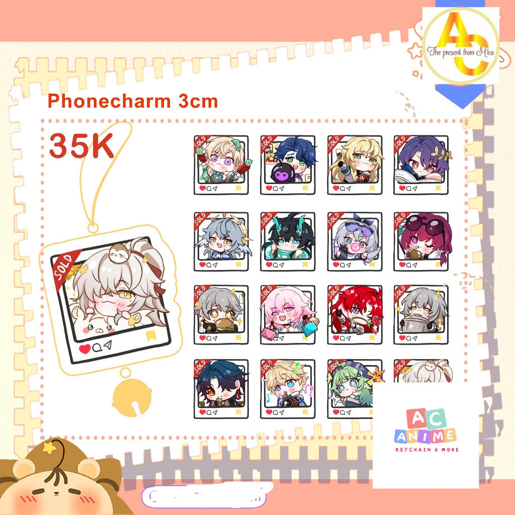 Phonecharm / Honkai Star Rail ที่วางโทรศัพท์ พวงกุญแจ