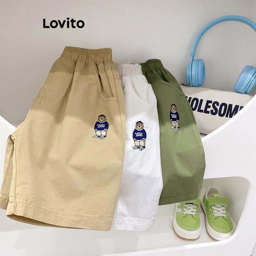 Lovito กางเกงลาย แจ็คการ์ด ลำลอง LNA78062