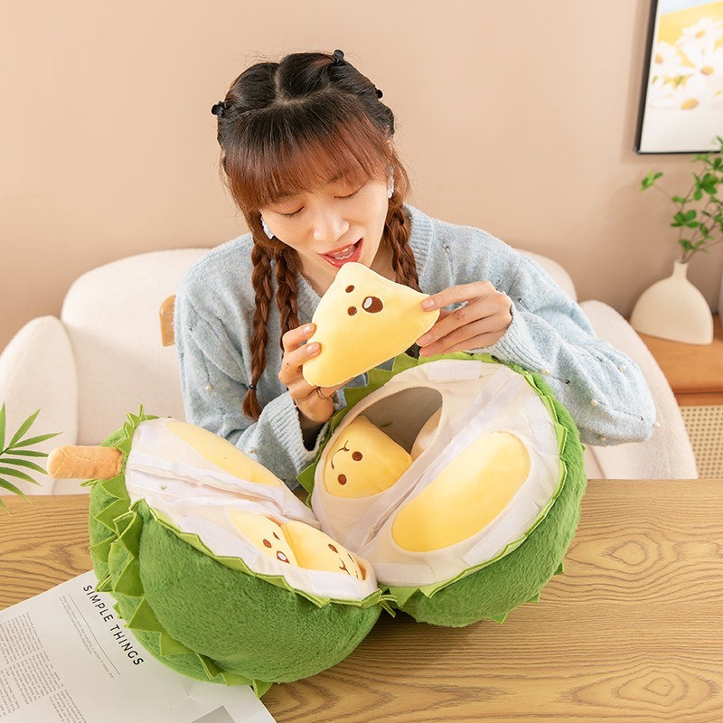 ตุ๊กตาทุเรียน ที่ถอดออกได้ทุเรียน ของเล่นตุ๊กตา สามารถใช้เป็นหมอนหนุน ของขวัญ - รูปที่ 4
