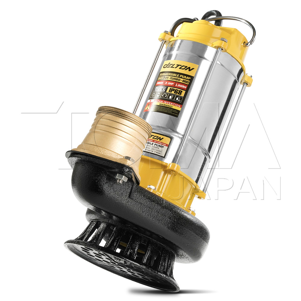 DELTON ปั๊มแช่สแตนเลส 3 นิ้ว 1,900W 2.5HP ไดโว่ Submersible Stainless Steel Pump รุ่นเทอร์โบงานหนัก DT-TURBO-660 (3นิ้ว) ราคา ถูกที่สุด ดีลบีเคเค แกลเลอรีภาพที่ 4