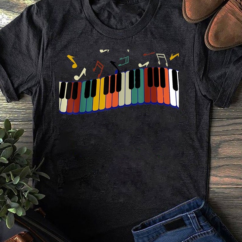 Piano Keyboard For Piano Player Keyboardist T-Shirt - Funny Piano Shirt, Piano Lover Gift, Piano Pla