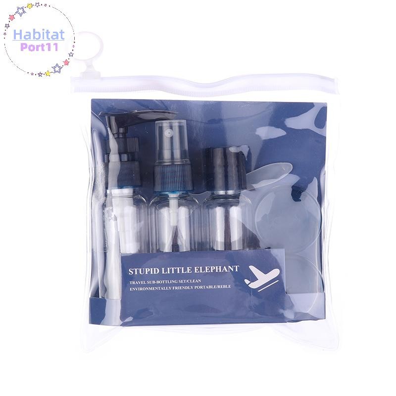 Habitatport Travel Bottles Kit แบบพกพาแยกตัวอย่างเครื่องสําอางขวดเปล่าชุด Skincare Water Lotion แชมพูครีม th