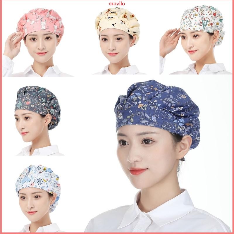 Mavlo หมวกครัว Elastic Baker ห้องครัวทําอาหาร Chefs หมวก Ensure ผม Stays Tidy