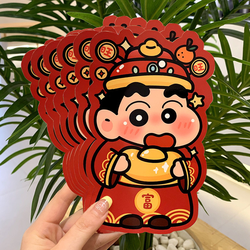 6ชิ้น/เซ็ตปีใหม่ซองจดหมายสีแดงถุงเงินโชคดีแต่งงานแพ็คเก็ตสีแดง - รูปที่ 5