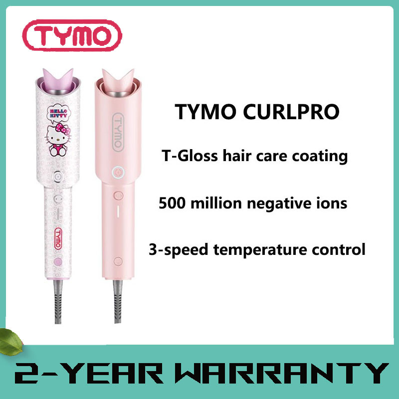 Tymo CURLPRO ไอออนลบแบบมีสายแบบใช้มือถือ Hello Kitty 32 มม. เตารีดดัดผมอัตโนมัติ