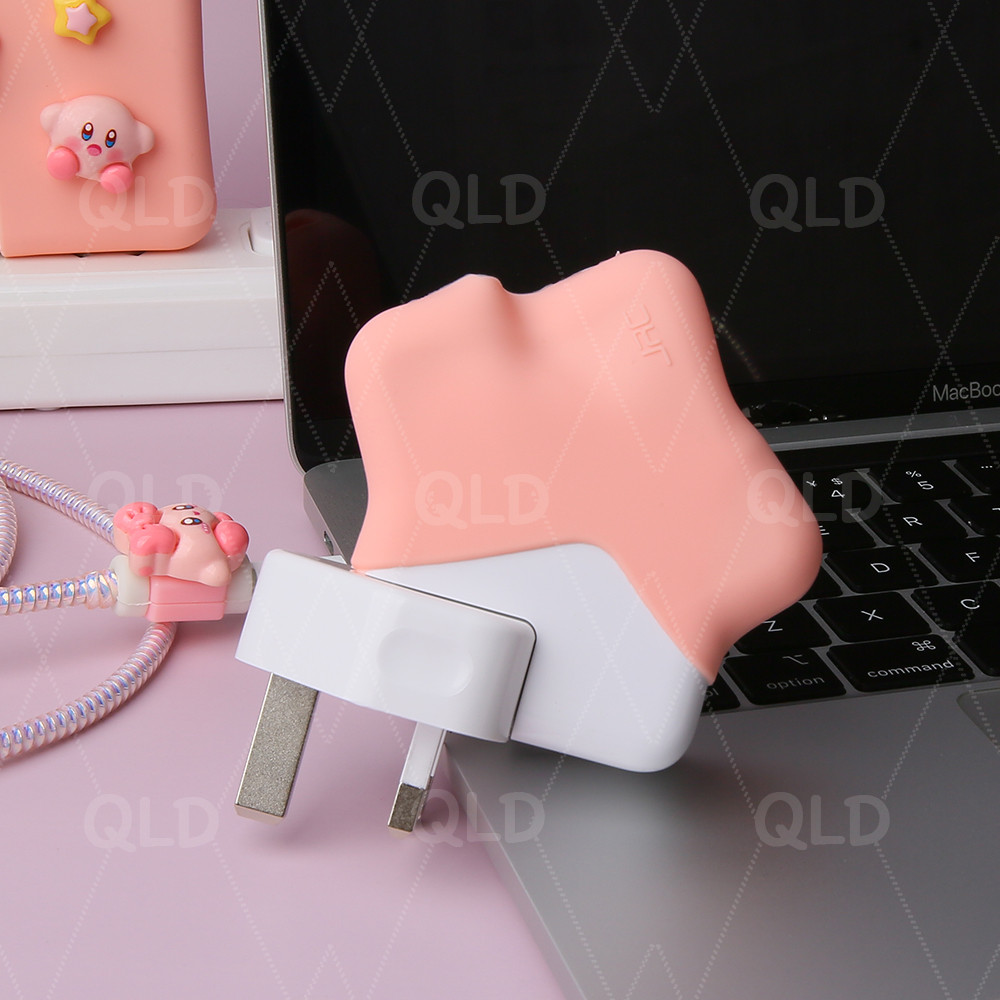 สาวสีชมพูใช้งานร่วมกับ Macbook 30 W/29W /35w Charger Protector 2M Cable Protector สําหรับ Macbook air 13 M3 รุ่น A2164 A1882 A2676 USB-C พอร์ต Charger Case air m2 m1 - รูปที่ 4