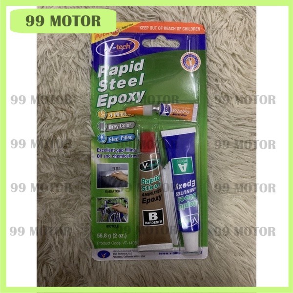 2 TON GUM V-TECH RAPID STEEL EPOXY V TECH GUM 2 TON 56.8 g GAM 2 TAN V TECH BOSSKU 10939