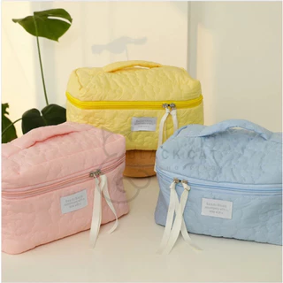 พร้อมส่ง🔥กระเป๋าใส่เครื่องสำอาง นุ่มนิ่ม สีพาสเทล รุ่นนี้น่ารักมาก ดีไซน์น่ารัก
