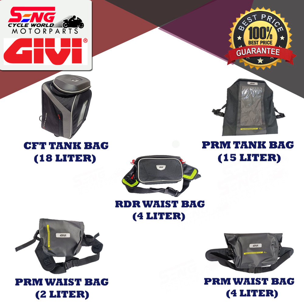 GIVI CFT TANK BAG (18 LITER) / PRM WAIST BAG (2/15 LITER) / PRM WAIST BAG (4 LITER)