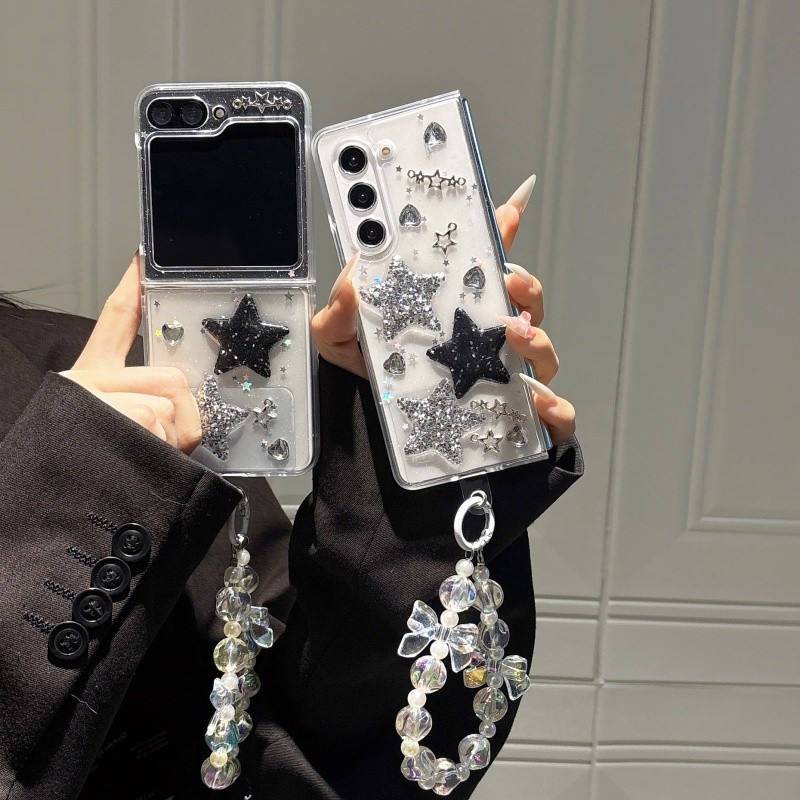 SAMSUNG LUKENเคสโทรศัพท์สําหรับSamsung Galaxy Z Flip 7 6 5 4 3 OPPOค้นหาN2 N3 Flip Lucky Starปกหลังพ