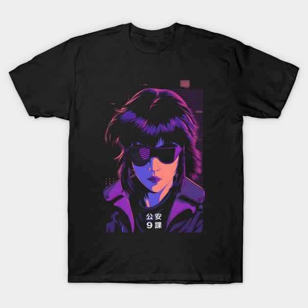 เสื้อยืด Vintage Major Motoko Kusanagi - GITS - Public Security Section 9 T-Shirt แท้ Cotton 100%