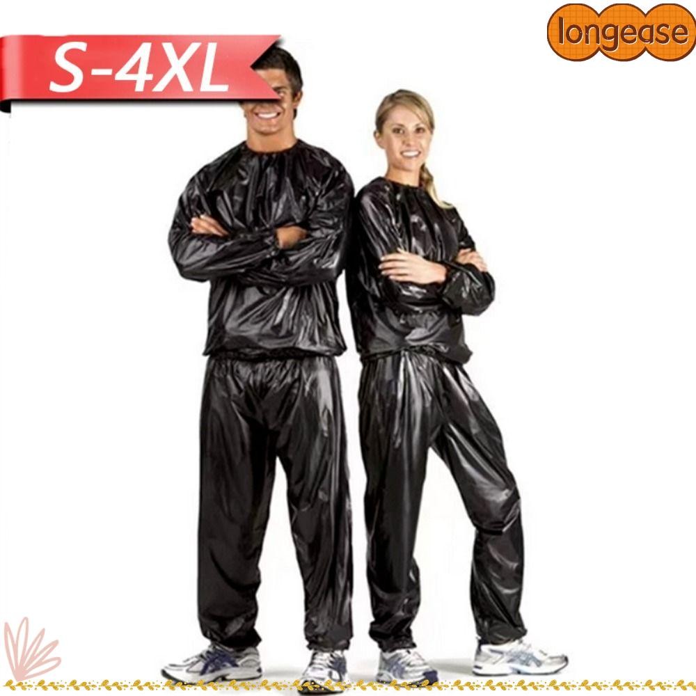 LONGE ชุดเหงื่อซาวน่า, ฟิตเนสลดน้ําหนักชุดออกกําลังกายยิม, เสื้อฮู้ด S-4XL Anti-Rip Heavy Duty ชุดกีฬาซาวน่าฟิตเนสยิม