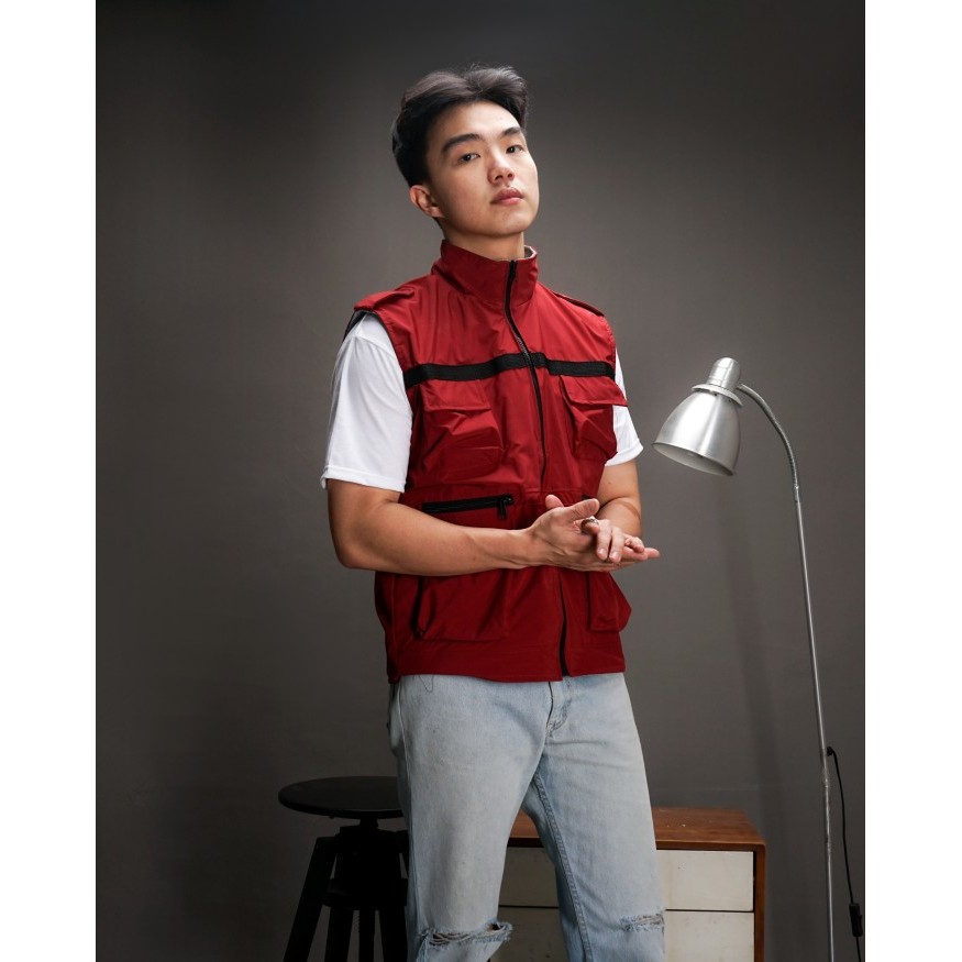 REST ของ MERAH - MOTORCYCLE VEST - THICK PARACHUE VEST - REST - สีแดง, L