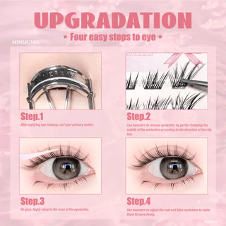 Minjumie ราศี ขนตาปลอม 3D ไม่ต้องใช้กาว มีกาวในตัว ขยายตา ติดทน ติดง่าย ใช้ซ้ำได้ มี 24 ช่อ ต่อกล่อ