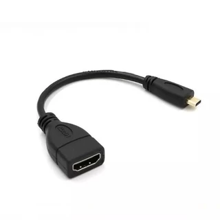 ส่งไว ประกัน1ปีเต็ม! ยาว 6นิ้ว Micro HDMI สายชายหญิง HD อะแดปเตอร์แปลง10ซม.Micro-HDMI To HDMI