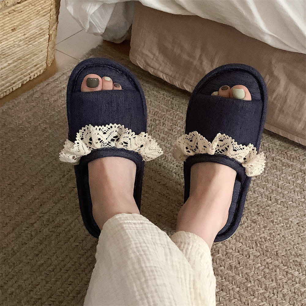 XIXITIAO รองเท้าแตะบ้าน Soft Sole หญิงฤดูร้อนสบาย Four Seasons Universal