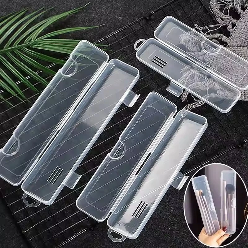 ที่ใส่แปรงเครื่องสําอางแบบใส Travel Organizer สําหรับเครื่องมือแต่งหน้าปากกาช้อนส้อมกล่องเก็บหลายขนาด