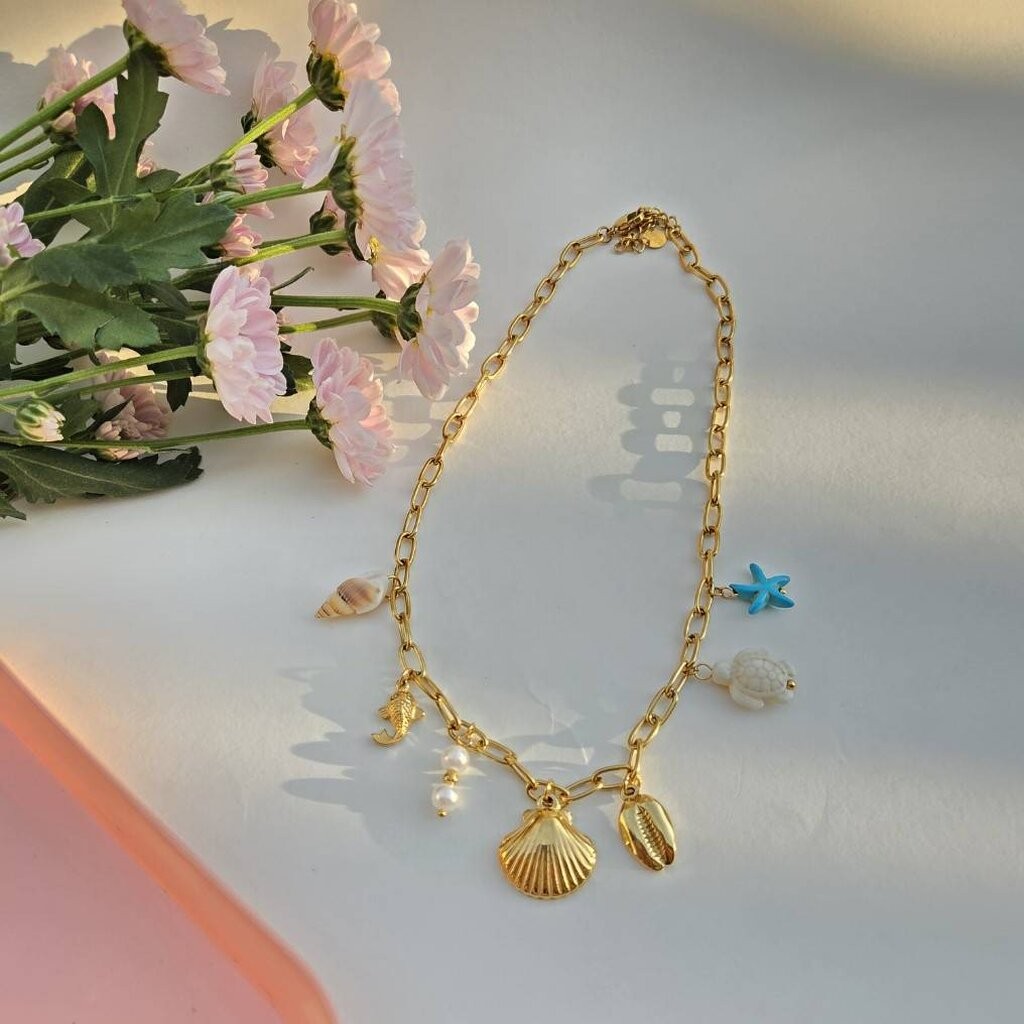 (WELRY.acc) พร้อมส่ง สร้อยคอประดับชาร์ม รุ่น starfish