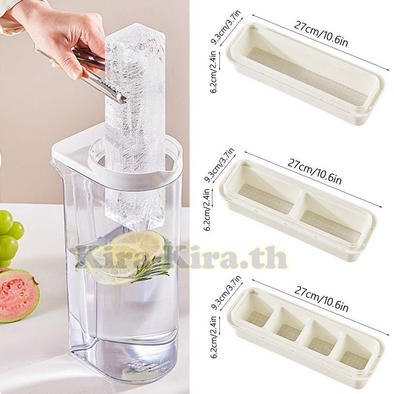 ถาดน้ำแข็งยาว ถาดน้ำแข็งที่ถอดออกได้ง่าย แม่พิมพ์พลาสติก อุปกรณ์ทำน้ำแข็ง