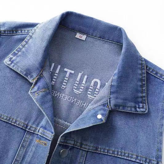 ขนาดใหญ่ขนาดสบายๆเสื้อกั๊กยีนส์สไตล์ใหม่ผ้ายีนส์หลวมเสื้อก รูปที่ 3