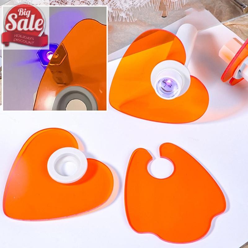 AF แผ่นกั้นกันแสงอะคริลิคสีส้มสําหรับเล็บรูปตรงโคมไฟ UV แว่นตาป้องกันอุปกรณ์ร้านทําเล็บป้องกันแสงสีฟ้า A