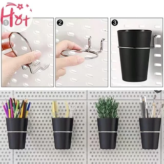 GE 1 ชุด Pegboard ถ้วยอุปกรณ์เสริมสําหรับ Craft Room Hook ตะกร้าริบบิ้นสกรูเครื่องมือสําหรับจัดระเบียบอุปกรณ์เสริมเครื่องมือ Square