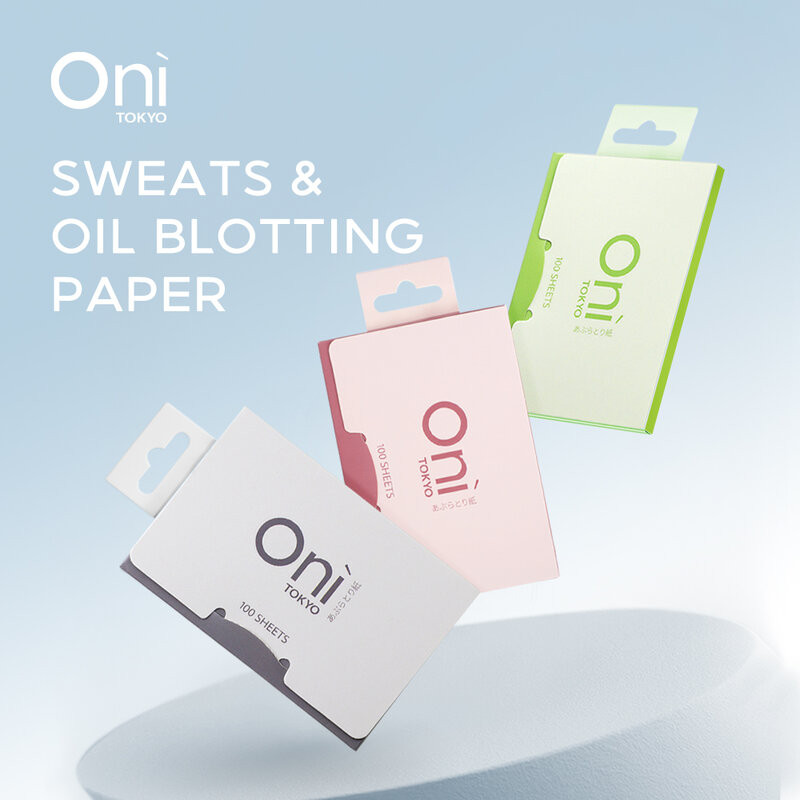 Oni Sweats & Oil Blotting Paper โอนิ กระดาษซับมัน เนื้อนุ่ม 100 Sheets (Bamboo Charcoal/Green Tea/Rose) รูปที่ 3
