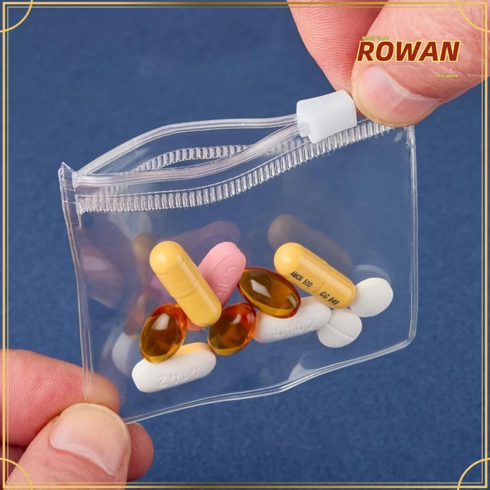 โรวัน 20ชิ้น/เซ็ตถุงเก็บ,ที่มีซิปถุงยานํามาใช้ใหม่,ที่มีคุณภาพสูงปิดผนึกตัวเองพลาสติกล็อคสไลด์ถุงปิดผนึกตัวเองอุปกรณ์เดินทา