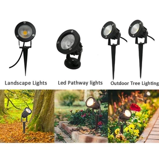 ใหม่ โคมไฟสปอร์ตไลท์ LED COB 220V 110V 5W 7W 9W กันน้ํา สําหรับตกแต่งสวน สนามหญ้า กลางแจ้ง