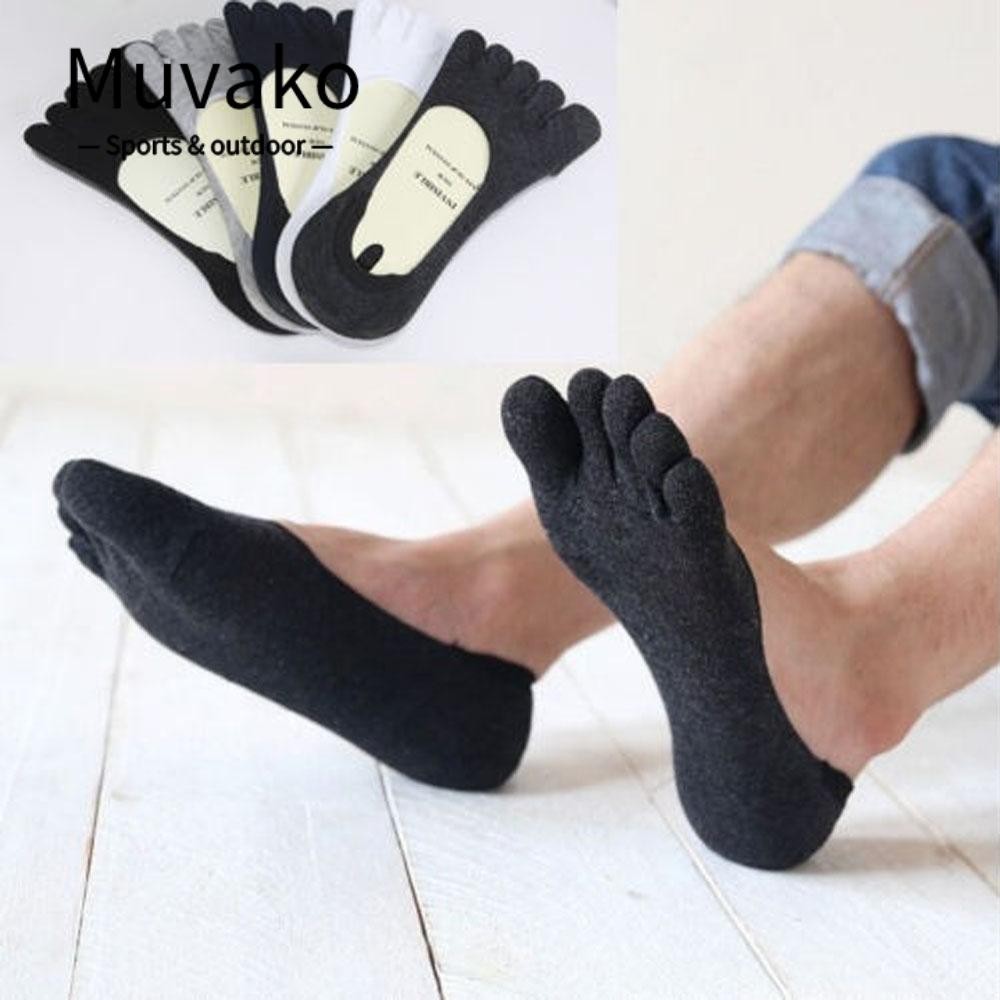 MUVAKO Toe Socks Warm Nonslip Invisible Fashion Five Finger