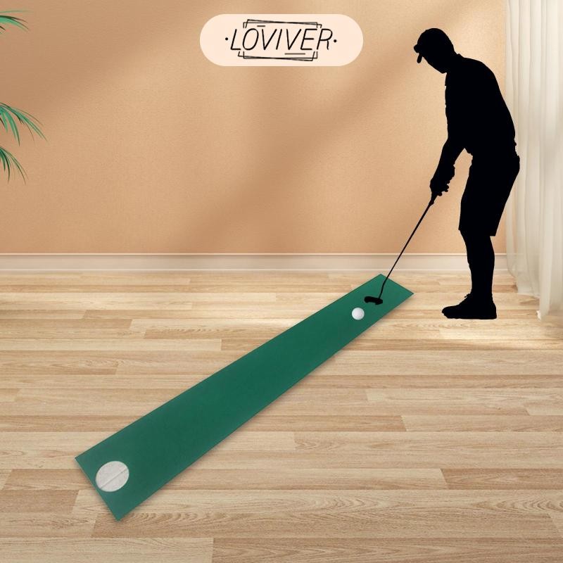 Golf Putting Mat Golf Practice Mat น้ําหนักเบาแบบพกพา Golf Putter Golf Hitting
