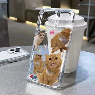 แมวน่ารัก เคสใส for Samsung A17 A07 A33 A34 A35 A36 A57 A37 S26 Ultra A53 A54 A55 A56 5G A26 A16 A15 A14 A13 A71 A73