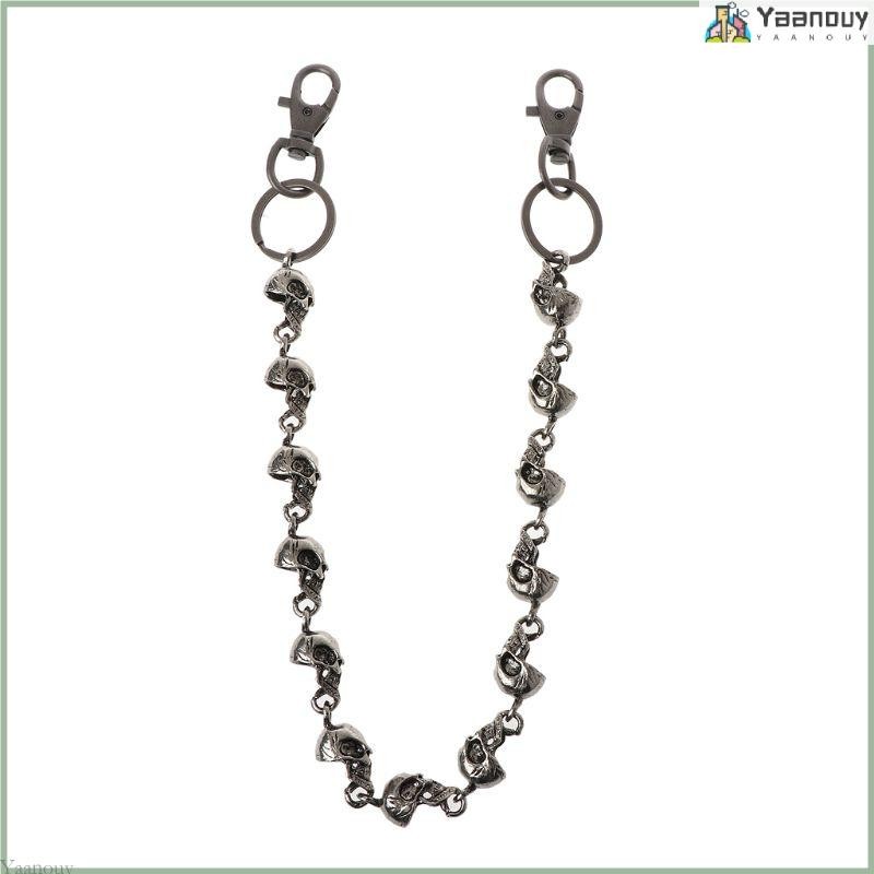 YAA Hip Hop Chain Rock Pocket Chains Secure Travel Wallet Chain โลหะ Vintage Punk Jean Chains All-ma