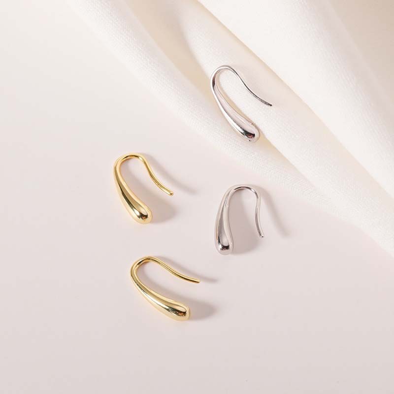 เรียบง่าย Water Drop ต่างหูขนาดเล็กหญิง Retro แฟชั่นที่ไม่ซ้ํากัน Classy ที่เกี่ยวหูต่างหูทุกการแข่งขัน - รูปที่ 7