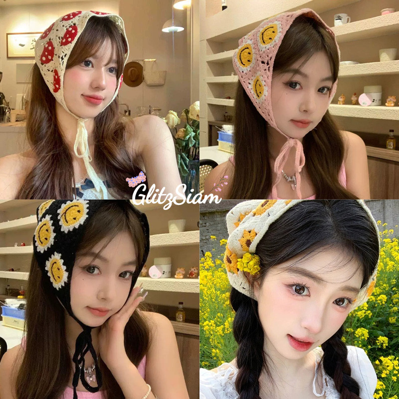 Cute ยางมัดผม ผ้าพันคอสามเหลี่ยม หลากหลายสไตล์ สีสันสดใส สไตล์เกาหลีพร้อมส่งในไทย
