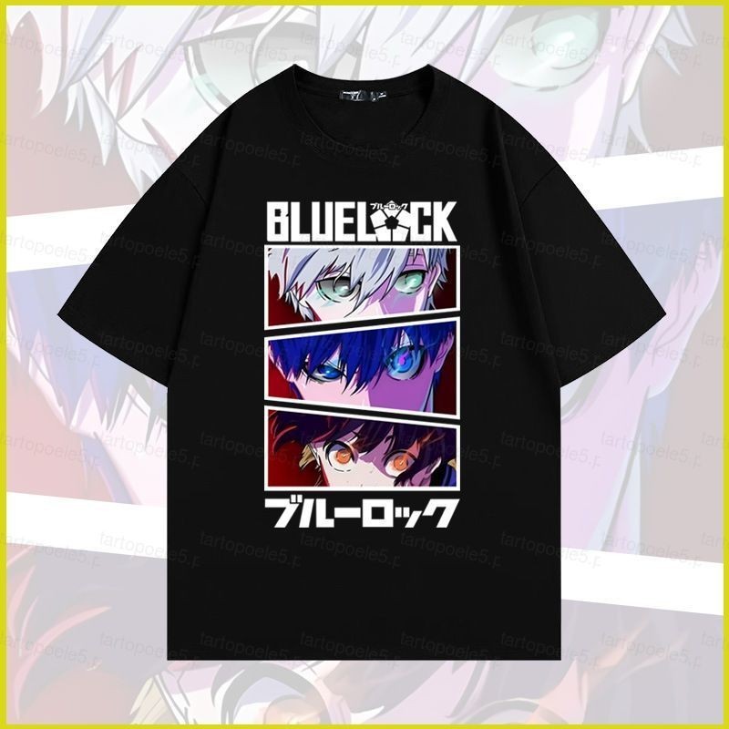 【พร้อมส่ง】 เสื้อ Blue Lock Isagi Yoichi เสื้อยืดการ์ตูนอะนิเมะแขนสั้นด้านบน TS5