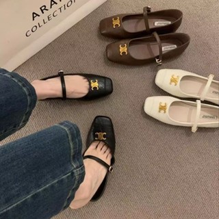 [80% อัตราซื้อซ้ํา] รองเท้าแมรี่เจน 2025 สไตล์ใหม่แบนฝรั่งเศ…