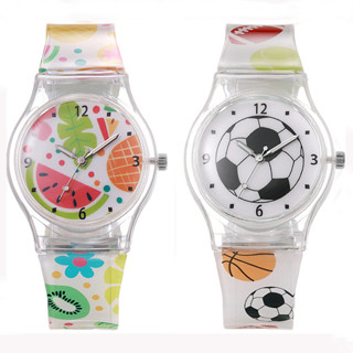 พลาสติกใส พีวีซี นาฬิกาเด็กการ์ตูนนักเรียนประถมนาฬิกาควอตซ์ร…